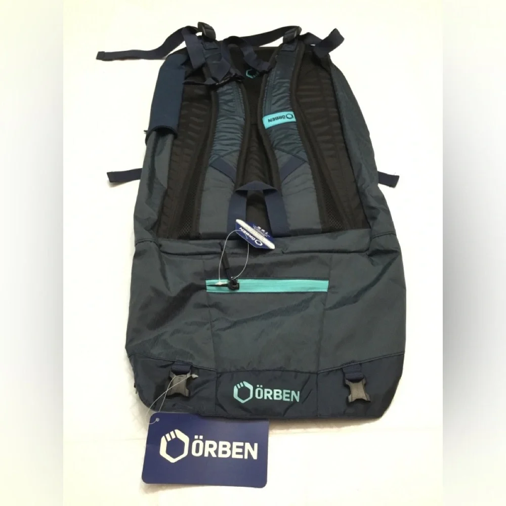 ORBEN Navy Travel Backpack with Teal Accent